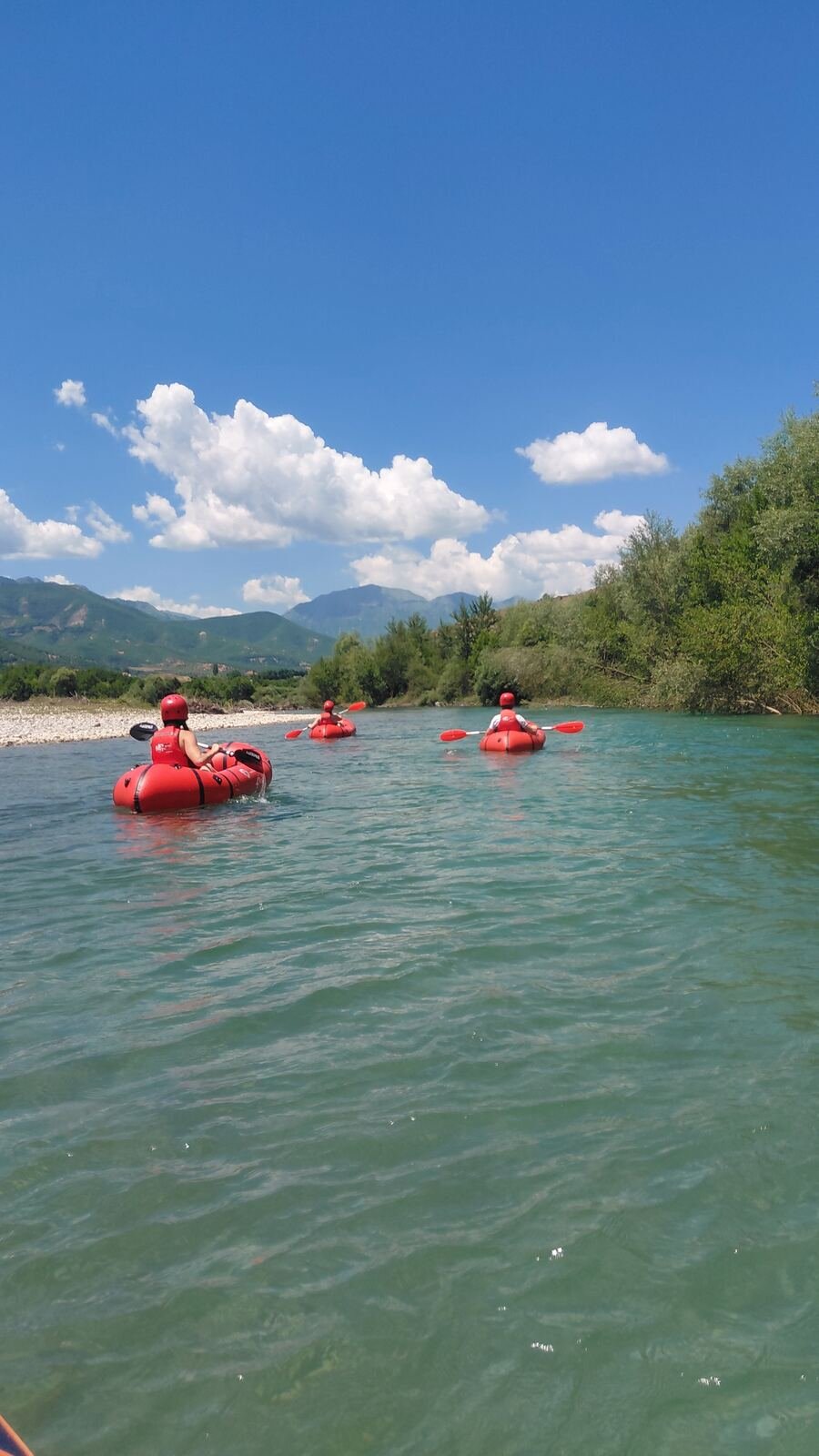 Kayaking on the Black Drin river
