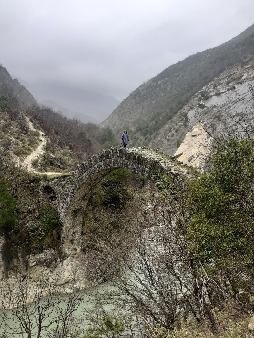 A stone bridge in the Montenegrin mountains